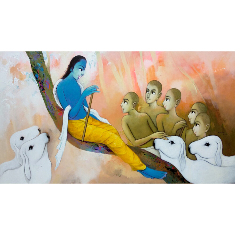 Giram Eknath Gvala Acrylic on canvas 32 x 60 inches Rs 145000