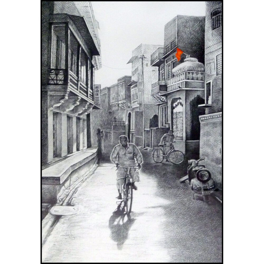 Milind 28 x 17 inches Pen and ink on paper Rs.42000