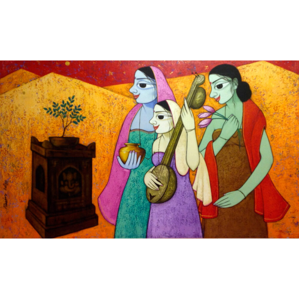 Pravin Utge Acrylic on canvas 36 x 60 inches Rs.1,20,000