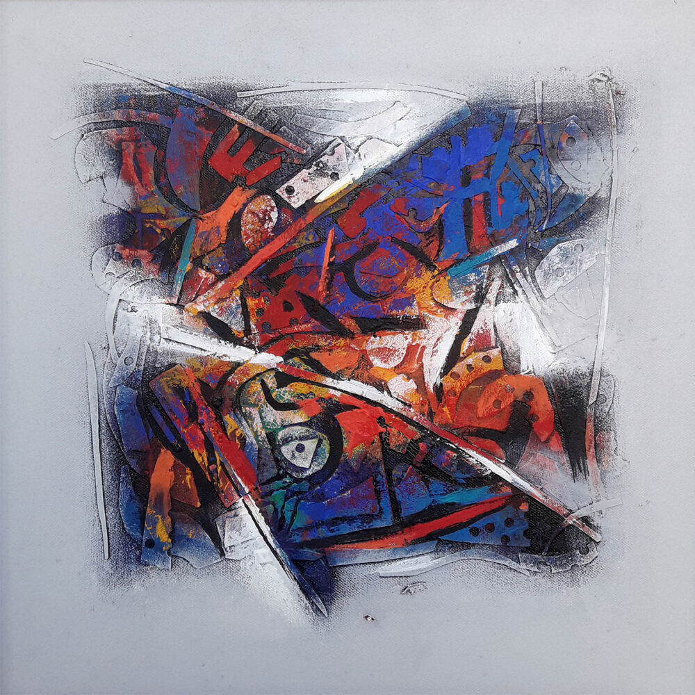 Ranjit Kurmi, Relief work with acrylic on canvas, 15 x 15 inches, rs. 8500 (4)