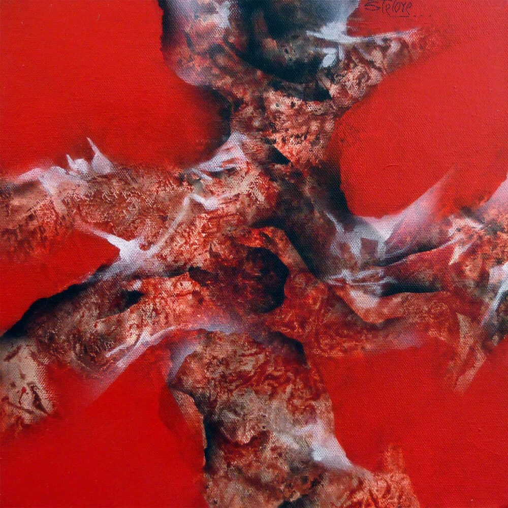 Suresh Telore Red2 12 x 12 inches Acrylic on canvas Rs.4,800