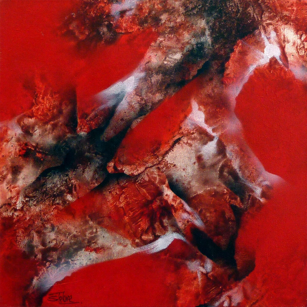 Suresh Telore Red3 12 x 12 inches Acrylic on canvas Rs.4,800