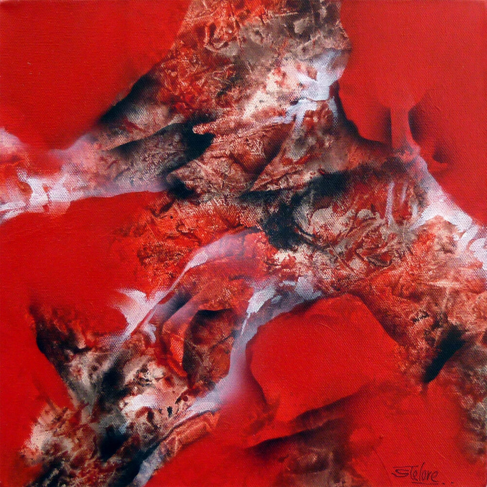 Suresh Telore Red4 12 x 12 inches Acrylic on canvas Rs.4,800