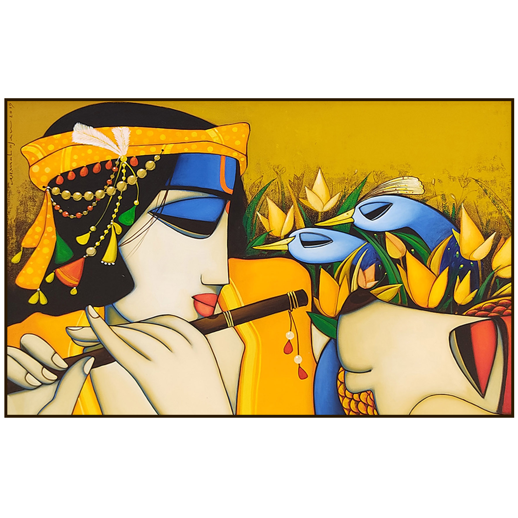 Krishna Painting by artist Arvind Mahajan - Indian contemporary, Painting -  Painted Rhythm Art Gallery